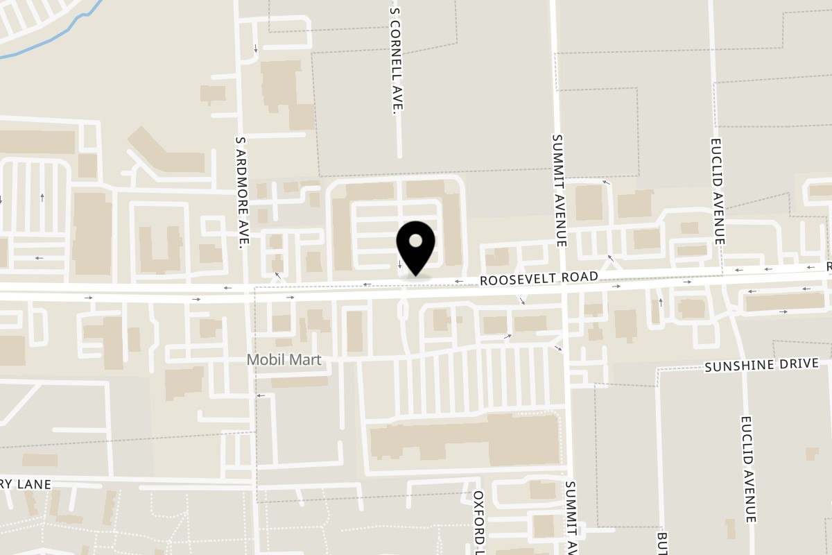 Map showing the location of The Port of Peri Peri Villa Park IL on 100 Roosevelt Rd in Villa Park